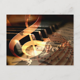 Cartes Pour Fêtes Annuelles prof de piano de colombe de paix Noël PostCard