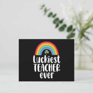 Cartes Pour Fêtes Annuelles Prof le plus chanceux jamais École Cadeau St Patri