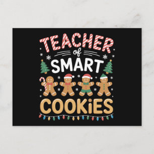 Cartes Pour Fêtes Annuelles Professeur de biscuits intelligents au gingembre d