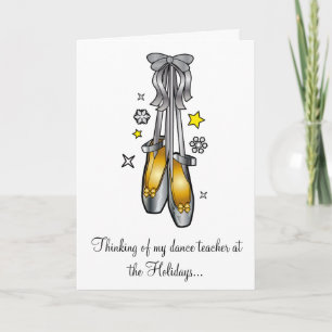 Cartes Pour Fêtes Annuelles Professeur de danse Joyeuses Fêtes non confessionn