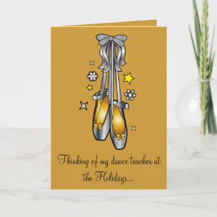 Cartes Pour Fêtes Annuelles Professeur de danse Joyeuses Fêtes non confessionn