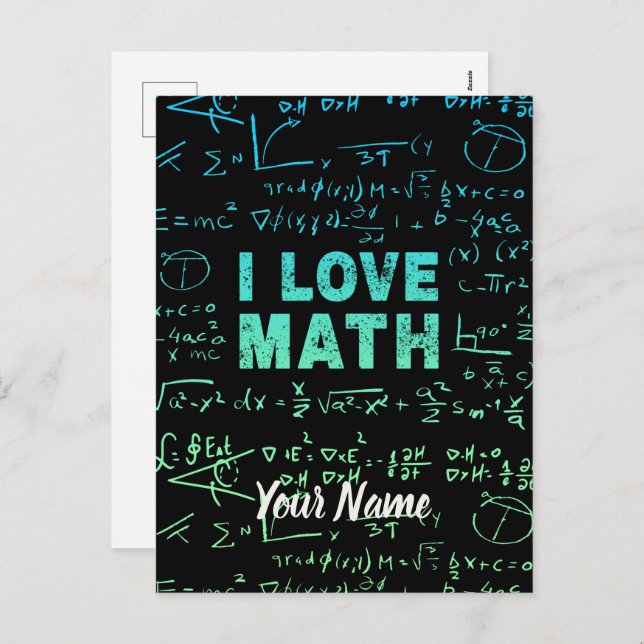 Cartes Pour Fêtes Annuelles Professeur De Mathématiques Ou Professeur De Mathé (Devant / Derrière)