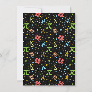 Cartes Pour Fêtes Annuelles Professeur de mathématiques - Symboles mathématiqu