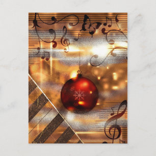 Cartes Pour Fêtes Annuelles Professeur de piano musique Noël