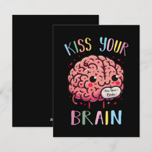 Cartes Pour Fêtes Annuelles Professeur embrasse ton cerveau