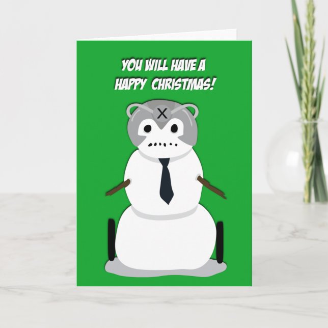 Cartes Pour Fêtes Annuelles Professeur X-Mas Green (Devant)