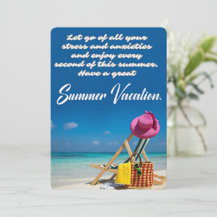 Cartes Pour Fêtes Annuelles Profitez de vacances d'été à la plage