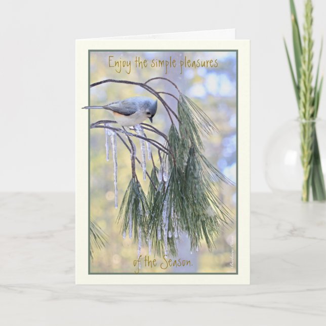 Cartes Pour Fêtes Annuelles Profitez des plaisirs simples de la saison-tireur  (Devant)