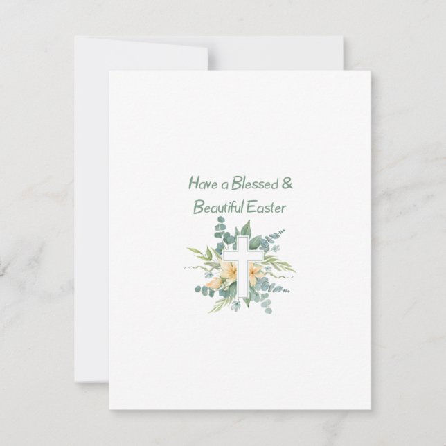 Cartes Pour Fêtes Annuelles Profitez d'une Sainte et Belle Pâques sur une (Devant)