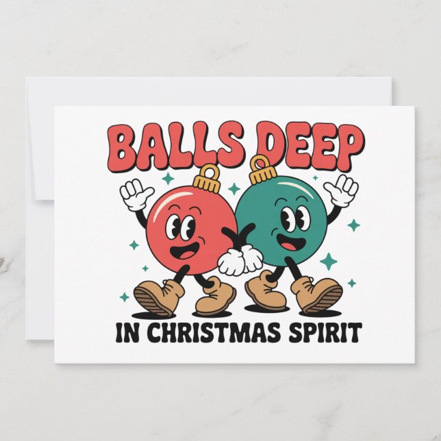 Cartes Pour Fêtes Annuelles Profondément dans Noël Humour Sarcastique Sale  (Devant)