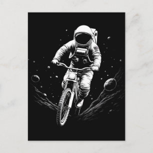Cartes Pour Fêtes Annuelles Promenade à vélo de l'astronaute cosmique Aventure