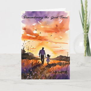 Cartes Pour Fêtes Annuelles Promenade du père et de la fille pour la fête des