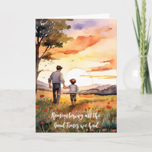 Cartes Pour Fêtes Annuelles Promenade du père et du fils pour la fête des Père