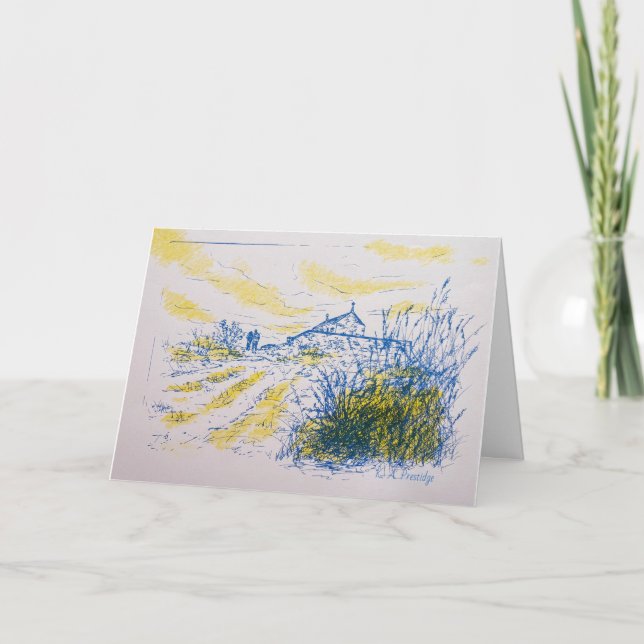 Cartes Pour Fêtes Annuelles Promenade du soir (Devant)