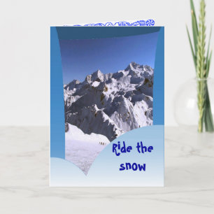 Cartes Pour Fêtes Annuelles Promenez-vous dans la neige, Montagnes suisses, Ju