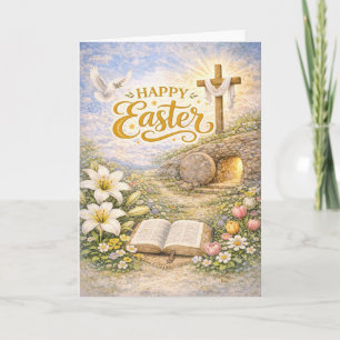 Cartes Pour Fêtes Annuelles Promesse de Résurrection de Pâques Joyeuse