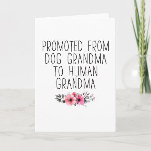 Cartes Pour Fêtes Annuelles Promue grand-mère humaine de grand-mère chien drôl