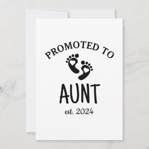 Cartes Pour Fêtes Annuelles Promue tante / Tante Chic Heart à être