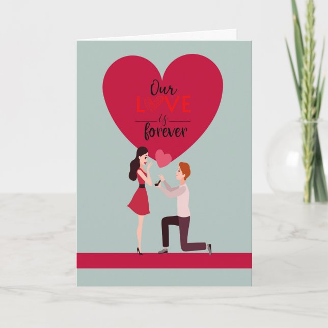 Cartes Pour Fêtes Annuelles Proposition de Saint Valentin Félicitations à Coup (Devant)