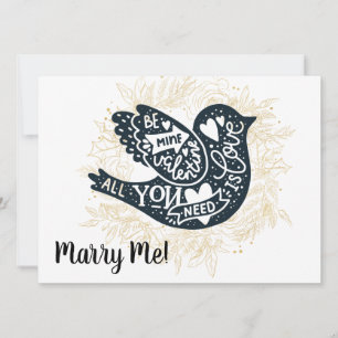 Cartes Pour Fêtes Annuelles Proposition Marry Me Saint-Valentin