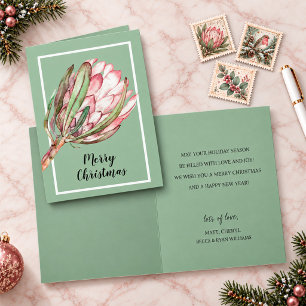 Cartes Pour Fêtes Annuelles Protea Tropical Noël