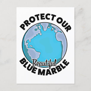 Cartes Pour Fêtes Annuelles Protéger notre belle Marbre Bleu