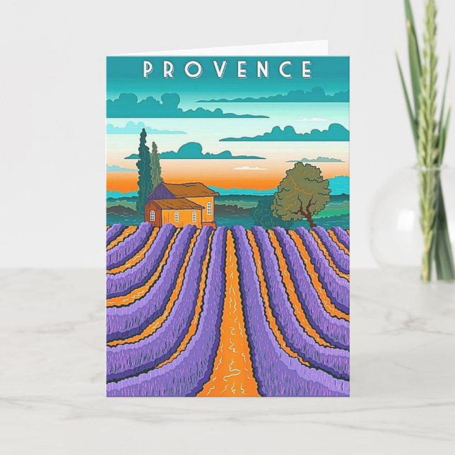 Cartes Pour Fêtes Annuelles Provence magnifique France (Devant)