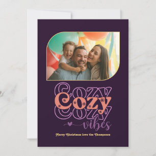 Cartes Pour Fêtes Annuelles Prune Pop Ambiance Douce uniquement Photo de Noël
