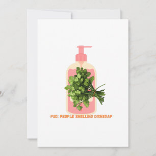Cartes Pour Fêtes Annuelles PSD - Les gens sentent Dishsoap Drôle Anti-Cilantr