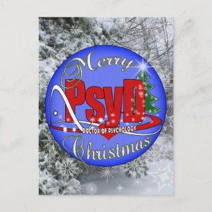 Cartes Pour Fêtes Annuelles PsyD CHRISTMAS ORNAMENT DOCTEUR EN PSYCHOLOGIE