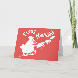 Cartes Pour Fêtes Annuelles Puces Navidad