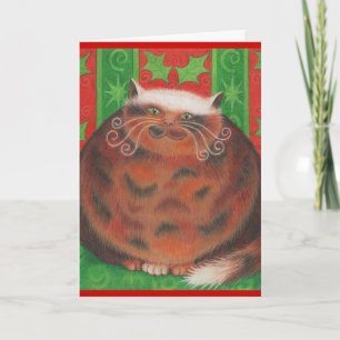 Cartes Pour Fêtes Annuelles Pud de Noël "Purrfect Christmas' gretcard