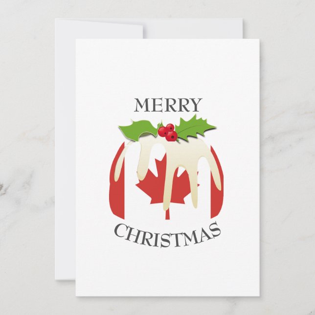 Cartes Pour Fêtes Annuelles Pudding Festif avec | CANADA | Noël (Devant)