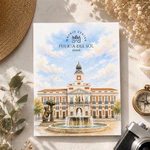Cartes Pour Fêtes Annuelles Puerta Del Sol, Espagne Monument Emblématique