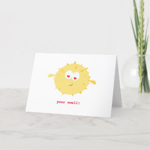 Cartes Pour Fêtes Annuelles Puffer Fish Your Swell Folded Valentine's Day Card