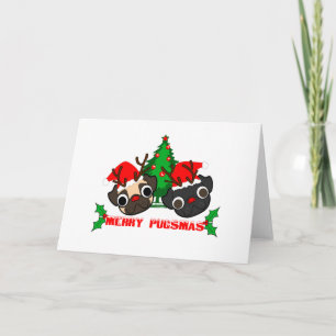 Cartes Pour Fêtes Annuelles Pug Christmas Card
