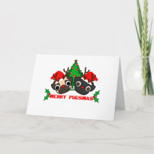 Cartes Pour Fêtes Annuelles Pug Christmas Card
