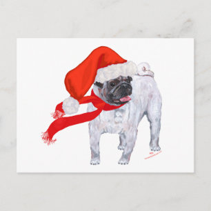 Cartes Pour Fêtes Annuelles Pug de Noël