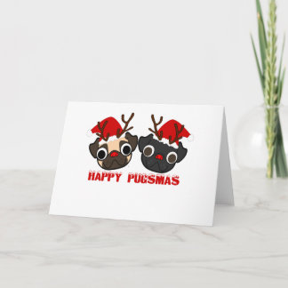 Cartes Pour Fêtes Annuelles Pug Greeting Card