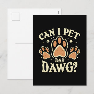 Cartes Pour Fêtes Annuelles Puis-je caresser ce chien