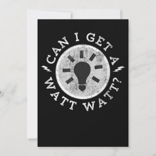 Cartes Pour Fêtes Annuelles Puis-je obtenir une Watt Amoureux drôle Ingénieur 