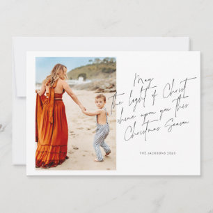 Cartes Pour Fêtes Annuelles Puisse la Lumière du Christ resplendir sur Toi