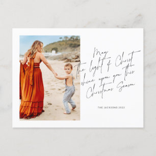 Cartes Pour Fêtes Annuelles Puisse la Lumière du Christ resplendir sur Toi