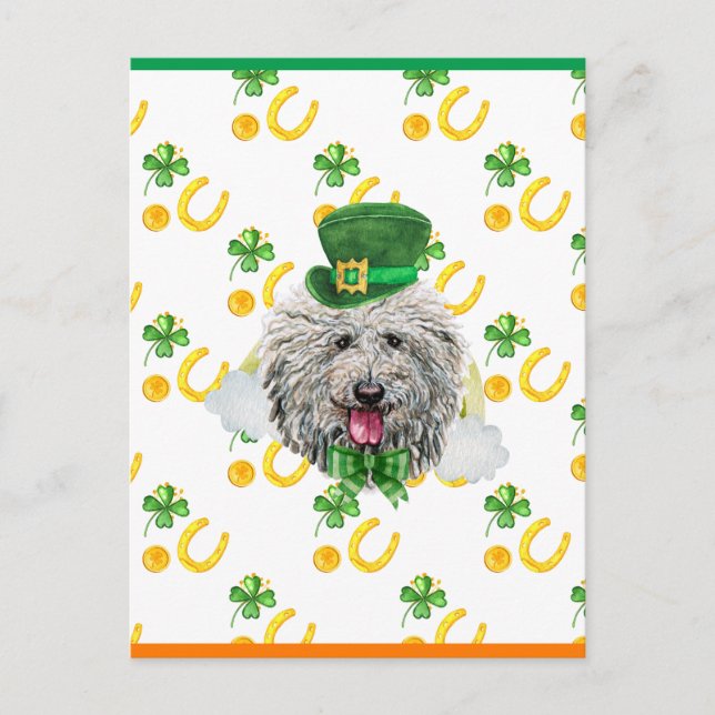Cartes Pour Fêtes Annuelles Puli Shamrock Saint-Patricks (Devant)