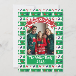 Cartes Pour Fêtes Annuelles Pull de Noël laid pour photo de famille