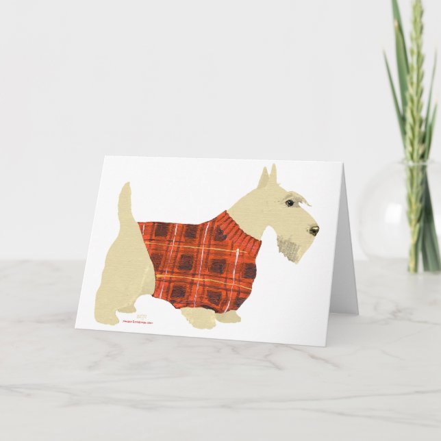 Cartes Pour Fêtes Annuelles Pullover pour Scottish Terrier roux (Devant)
