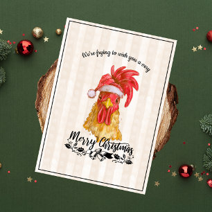 Cartes Pour Fêtes Annuelles Pun de poulet frit amusant Joyeux Noël