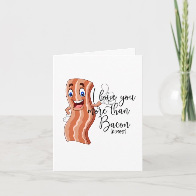 Cartes Pour Fêtes Annuelles Punny Valentine | Vous Aimez Presque Plus Que Baco (Devant)