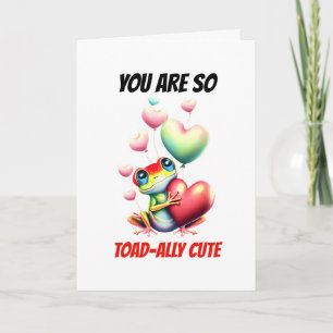 Cartes Pour Fêtes Annuelles Puns de grenouille   Grenouille verte totalement a