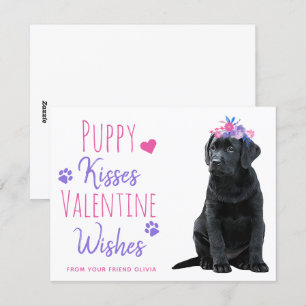 Cartes Pour Fêtes Annuelles Puppy Kisses Salle de classe Enfants Valentines Da